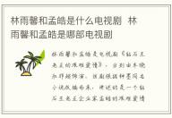 林雨馨和孟皓是什么電視劇  林雨馨和孟皓是哪部電視劇