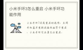 小米手環(huán)3怎么重啟 小米手環(huán)功能作用