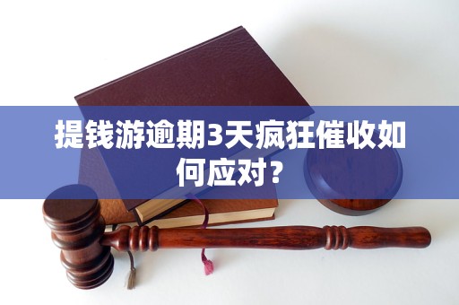 提錢游逾期3天瘋狂催收如何應對？