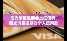 陽光消費逾期會上征信嗎？逾期對個人信用影響大不大？