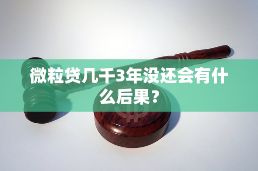 微粒貸幾千3年沒還會有什么后果？