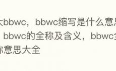 大bbwc,寫bbwc縮寫是什么意思,bbwc的全稱及含義