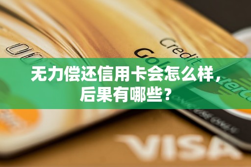 無力償還信用卡會怎么樣